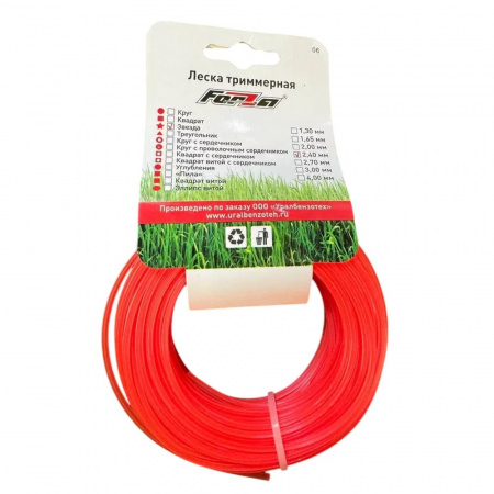 Леска для триммера Forza (диаметр 2,4мм / звезда 15м) (12)