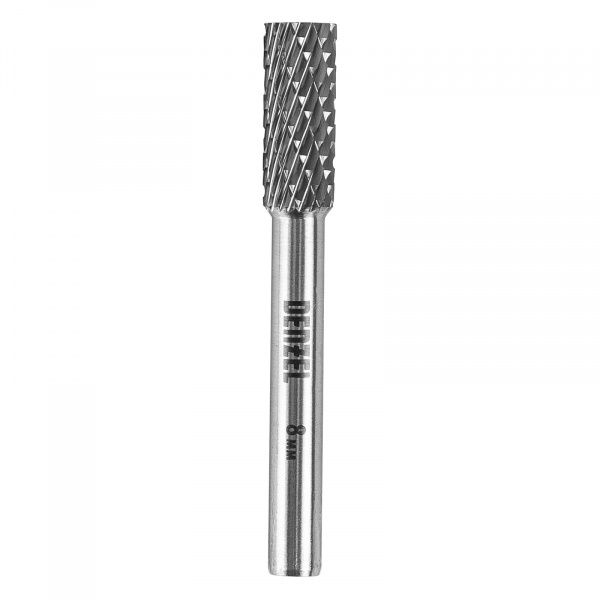 Борфреза по металлу твердосплавная, цилиндрическая, тип-А, 8 мм// Denzel