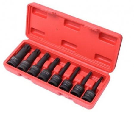 Набор головок-бит RF-4088MPB TORX ударных 1/2", 8пр.(Т30,40,45,50,55,60,70,80),в кейсе ROCKFORCE /1