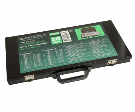 Набор сверл RF-924U230 по металлу 230пр в кейсе ROCKFORCE /1/5