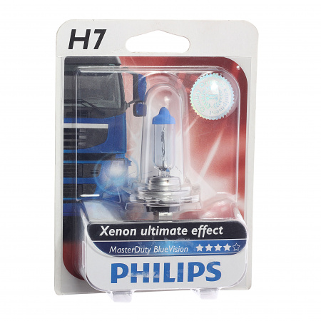 Автолампа H7 (70) PX26d MasterDuty BlueVision (блистер) 24V PHILIPS /1/10/100