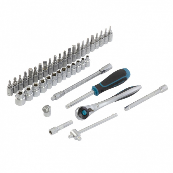 Набор инструментов, 1/4", CrV, 120 зубьев, 42 предмета Gross Набор инструментов, 1/4", CrV, 120 зубьев, 42 предмета Gross