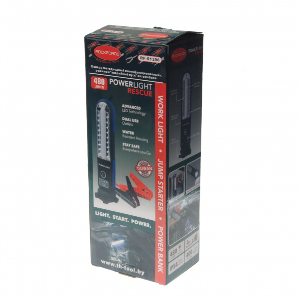 Фонарь RF-01396: светодиодный  аккумуляторный многофункционалный ROCKFORCE /1