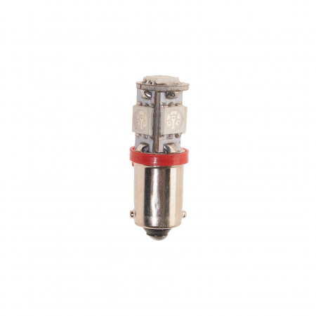 Автолампа T4W (BA9s) 5 SMD 5050 RED 40лм 12V MEGAPOWER /10 /100 OLD Автолампа T4W (BA9s) 5 SMD 5050 RED 40лм 12V MEGAPOWER /10 /100 OLD