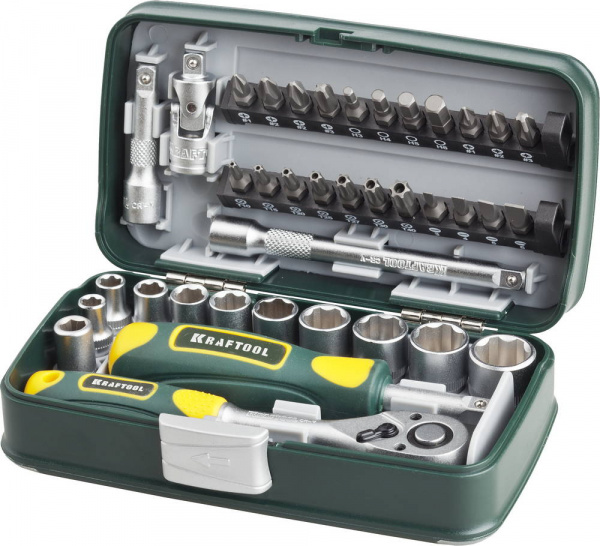 KRAFTOOL X-Drive 38, 38 предм., универсальный набор инструмента (27970-H38)