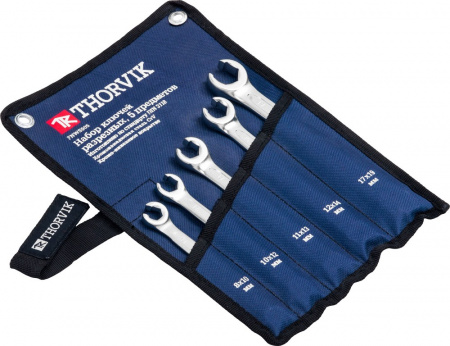 FNWS005 Набор ключей гаечных разрезных в сумке, 8-19 мм, 5 предметов