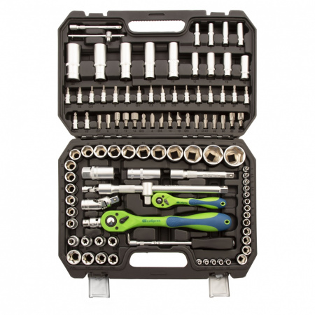 Набор инструментов 108 предметов, CrV, 1/2", 1/4" Сибртех Набор инструментов 108 предметов, CrV, 1/2", 1/4" Сибртех