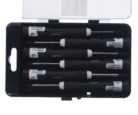 JTC Набор отверток прецизионных PH00/0/1 SL1.5/2.5/3 L=150мм 6 предметов JTC