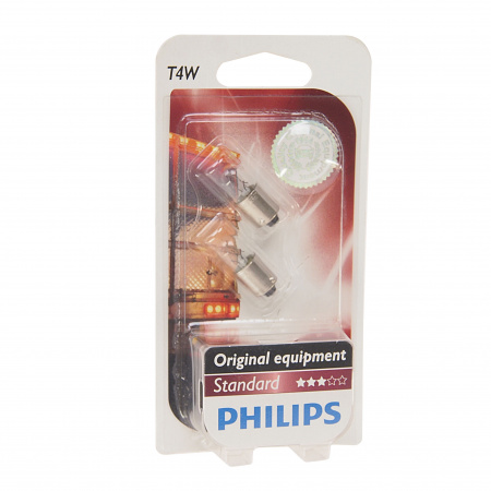 Автолампа T4W (BA9s) (блистер, 2шт) 24V PHILIPS /1/10