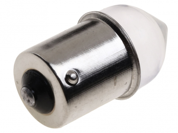 Автолампа R5W (BA15s) LED 9 SMD 3030 WHITE конус прозрачная линза 12V MISTAR /10