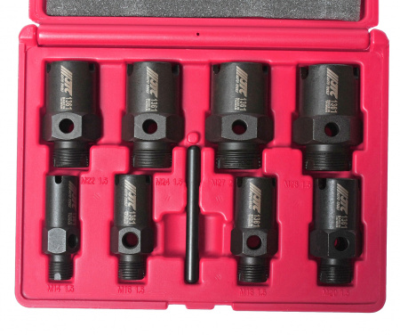 JTC Набор инструментов для восстановления резьбы штуцеров систем кондиционирования 9пр. в кейсе JTC