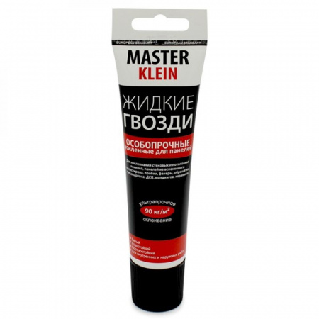 Жидкие гвозди Master Klein особопрочные для панелей из ДСП белые 200мл/300гр. (20) Жидкие гвозди Master Klein особопрочные для панелей из ДСП белые 200мл/300гр. (20)