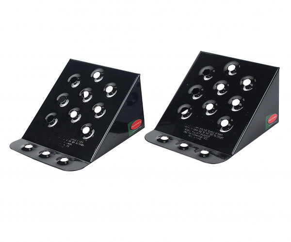 Упор под колесо RF-TRF3555 противооткатный металлический для грузовых а/м (длина - 230мм, ширина - 200мм, высота - 125мм), к-т 2шт  ROCKFORCE /1/2