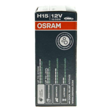 Автолампа H15 (55/15) PGJ23t-1+20% COOL BLUE INTENSE (NextGen) до 3700K 12V OSRAM /1/10/100