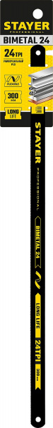 STAYER Bimetal-24, 24 TPI, 300 мм, 1 шт, биметаллическое полотно по металлу, Professional (15932-24-1)