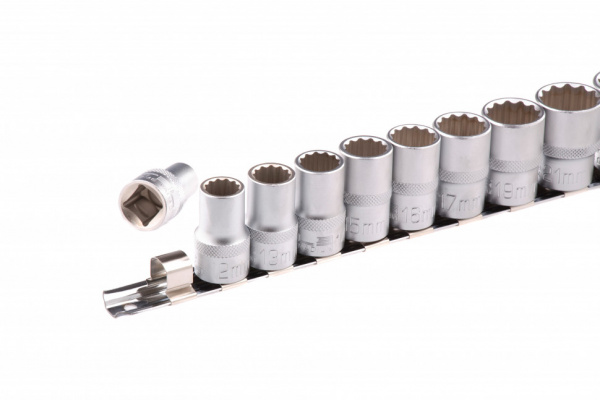 Набор торцевых головок, 1/2, двенадцатигранные, CrV, 10 шт, 10-22 мм Stels Набор торцевых головок, 1/2, двенадцатигранные, CrV, 10 шт, 10-22 мм Stels