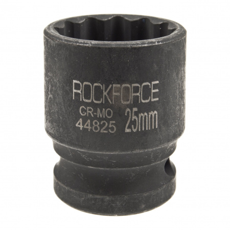 Головка торцевая 25мм 1/2" 12-гранная ударная L=43мм ROCKFORCE RF-44825 /1/180 Головка торцевая 25мм 1/2" 12-гранная ударная L=43мм ROCKFORCE RF-44825 /1/180