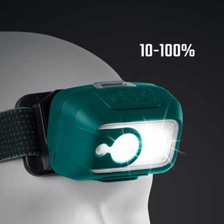 KRAFTOOL KH-5, 550 лм, 3 режима, аккумуляторный налобный фонарь, 1800мАч (56454)