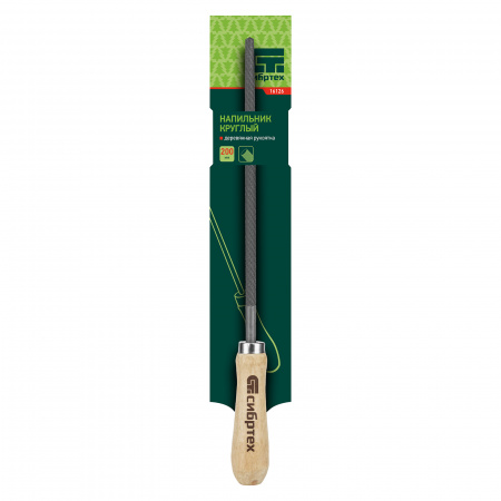 Напильник круглый, 200 мм, деревянная ручка Сибртех