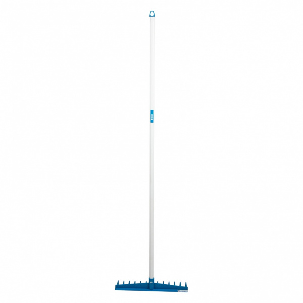 Грабли пластиковые, 430 мм, 13 прямых зубьев, усиленные, металлический черенок, Luxe, Palisad