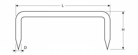 ЗУБР 250 x 70 x 8 мм, 100 шт, строительная скоба кованая (311165-250-70)