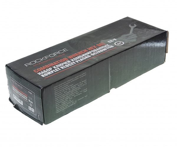 Набор ключей комбинированных RF-5186H: 18пр. 6гр.(8-19,21,22,24,27,30,32мм), на полотне ROCKFORCE /1