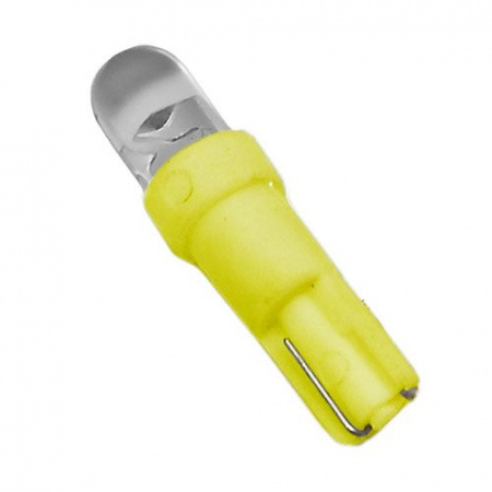 Автолампа W1.2W (W2*4.6d) LED ROUND YELLOW 12V MEGA ELECTRIC /100/1000