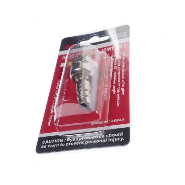 JTC Соединитель быстросъемный 1/4" (евростандарт) угол 60град. 56мм давление 15кг/куб.см JTC