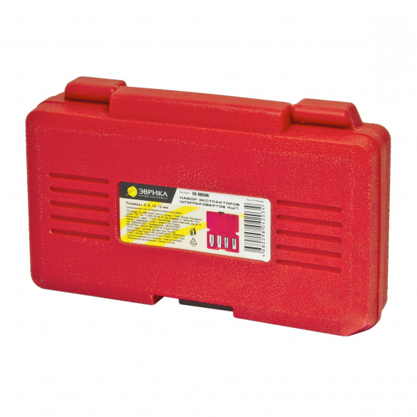 Набор экстракторов ER-86506: шпильковертов 4пр. (6,8,10,12мм) ЭВРИКА /1/20 Набор экстракторов ER-86506: шпильковертов 4пр. (6,8,10,12мм) ЭВРИКА /1/20