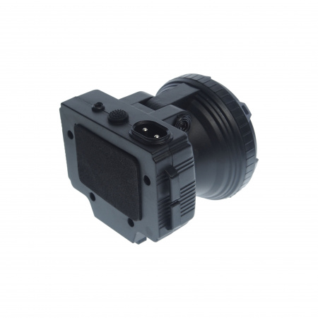 Фонарь UF-5364 1 LED BLACK с коллиматорной линзой головной с аккумулятором, 2 режима 220V ULTRAFLASH /1/5/100