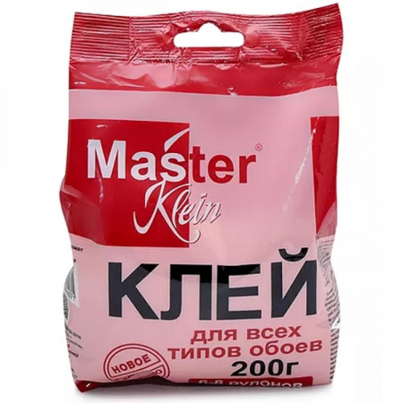 Клей обойный Мастер Кляйн для всех типов обоев (пакет) 200гр (6-8 рул) (24)