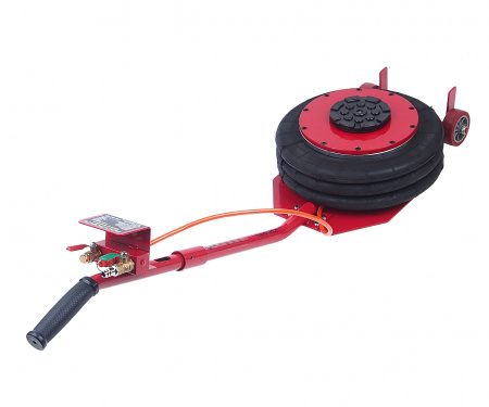 Домкрат подкатной пневматический 5т(6-12bar, h min 144мм, h max 440мм, 3 подушки, Ø320мм) ROCKFORCE /1