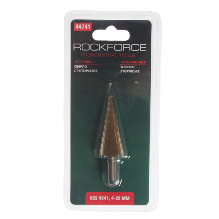 Сверло ступенчатое HSS 4241(4-22мм), в блистере  ROCKFORCE /1