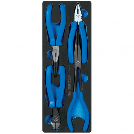 Набор пассатижей и бокорезов, ложемент, 4 предмета KING TONY 9-40104GPV Набор пассатижей и бокорезов, ложемент, 4 предмета KING TONY 9-40104GPV