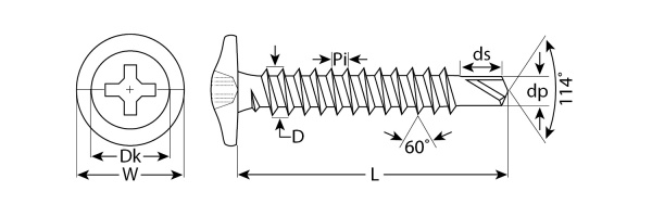 ЗУБР ПШМ-С, 14 х 4.2 мм, цинк, 40 шт, саморез с пресс-шайбой и сверлом (300216-42-014)