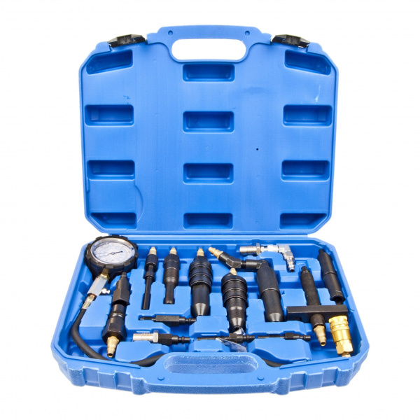 Тестер компрессии дизельного двигателя RF-916G2 13пр. манометр в комплекте с переходниками, в кейсе ROCKFORCE /1/5 Тестер компрессии дизельного двигателя RF-916G2 13пр. манометр в комплекте с переходниками, в кейсе ROCKFORCE /1/5
