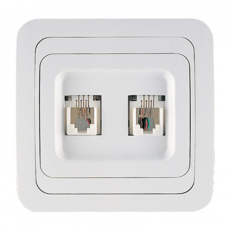 Розетка компьютерная RJ-45 с/у Mimoza 12036, 2 гнезда, IP20