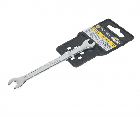 Ключ рожковый  6x7мм ER-50607 (Chrome vanadium) на держателе PRO ЭВРИКА 1/25/300