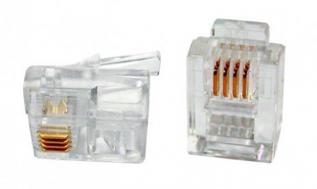 Телефонный разъем PLUG-6P4C-P-C2-100