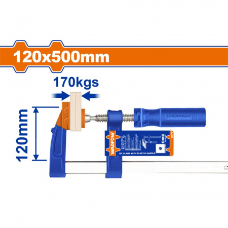 Струбцина F-типа 120х500 мм WADFOW WCP2123