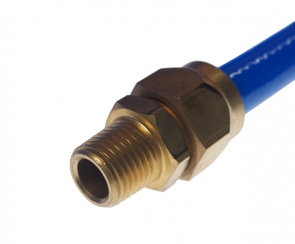 JTC Шланг компрессора 8х12мм 15м спиральный с резьбовыми наконечниками 1/4" JTC