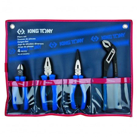 Набор пассатижей и бокорезов, 4 предмета KING TONY 42104GP01 Набор пассатижей и бокорезов, 4 предмета KING TONY 42104GP01