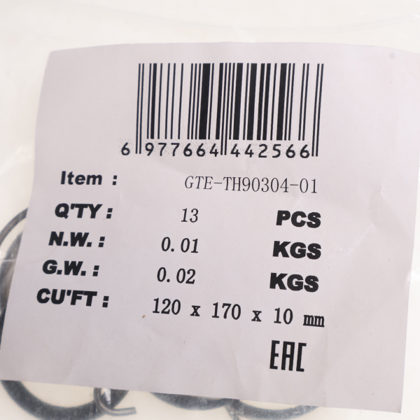 GTE Ремкомплект для домкрата GTE-TH90304 (01) прокладки и уплотнения GTE