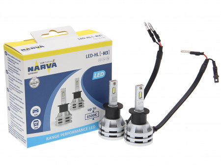 Автолампа H3 (PK22s) LED RANGE PERFOMANCE 19W х2 6500K (2шт) 12/24V NARVA /1/10