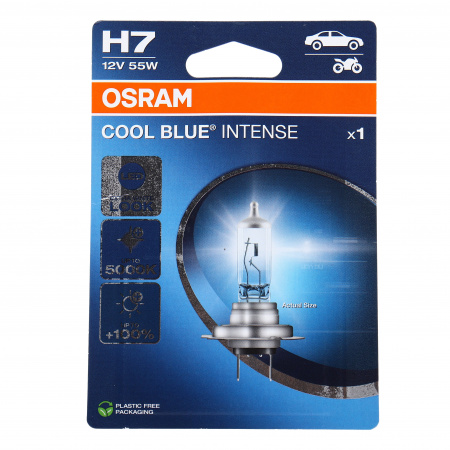 Автолампа H7 (55) PX26d+100% COOL BLUE INTENSE (NextGen) до 5000K 12V (в блистере) OSRAM /1/10/100