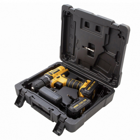 Дрель-шуруповерт аккумуляторная CDL-12-02, Li-Ion, 12 В, 1.5 А*ч, 2 аккумулятора Denzel