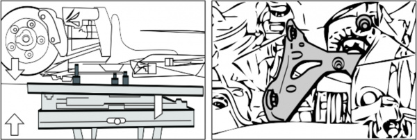 JTC Приспособление для снятия и установки двигателя (PORSCHE F6 PM 9769 после 2006г.) JTC