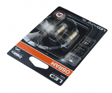 Автолампа T4W (BA9s) LED (блистер, 2шт) 6000K 12V OSRAM /1/10