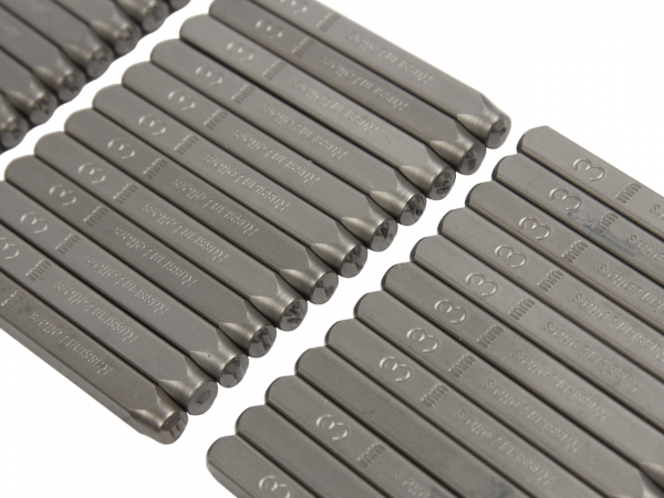 JTC Клейма буквенные кириллица 3мм (HRC 60+-2град. DIN 1451) JTC