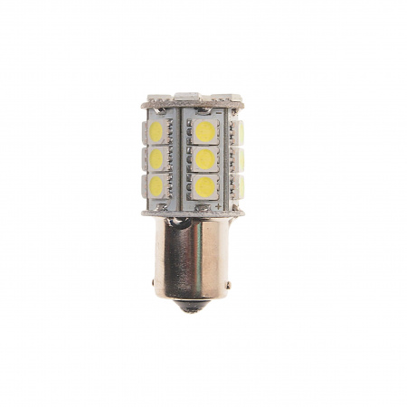 Автолампа P21W (BA15s) 24 SMD 5050 WHITE 480лм  24V MEGAPOWER /10 /100